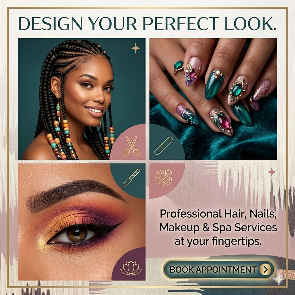 Book Your Glow: Transformative Skincare, Nail Art, & Brow Artistry